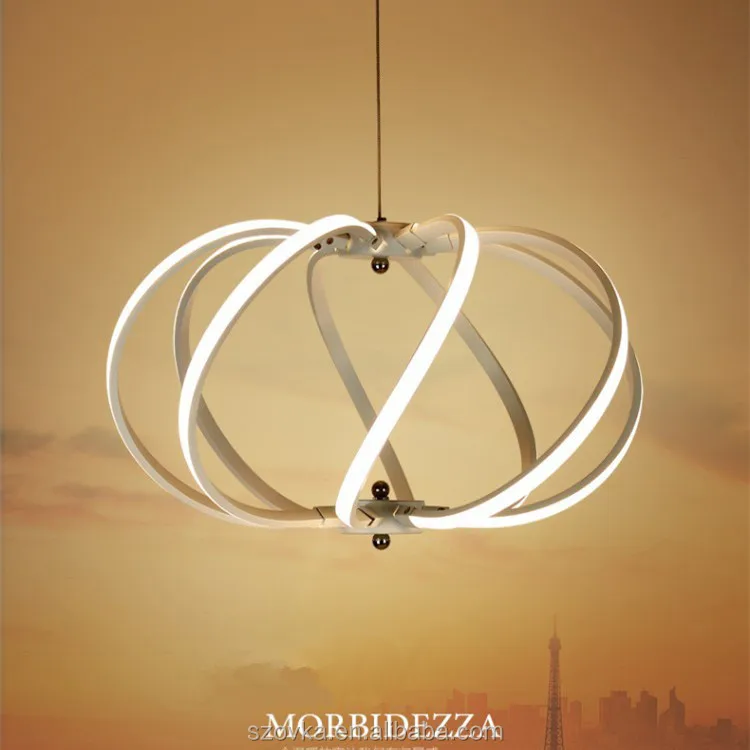 2018 Modern Wireless Remote Control LED Hanging Light Bird Cage Pendant Lamp for Restaurant