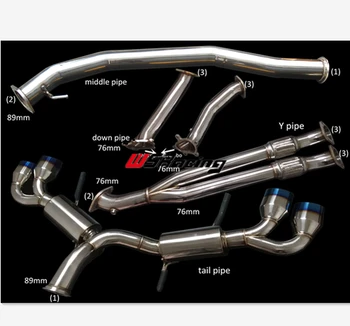 for Nissan GTR R35 exhaust system with high performence 304 stainless steel Y pipe downpipe catback