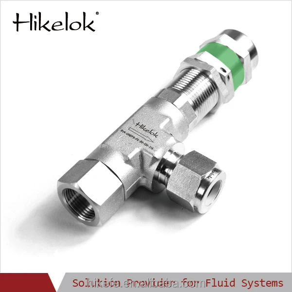Parker Type Stainless 1/2 Inch BSP Relief ValveS 2500 psi Outlet Pressure Safety Valve