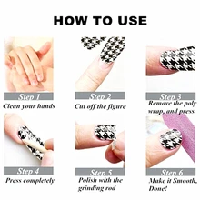 Black White stripe Nail Arts Nail Sticker Waterproof Nail Decal Sticker Gel Polish French Manicure Patch