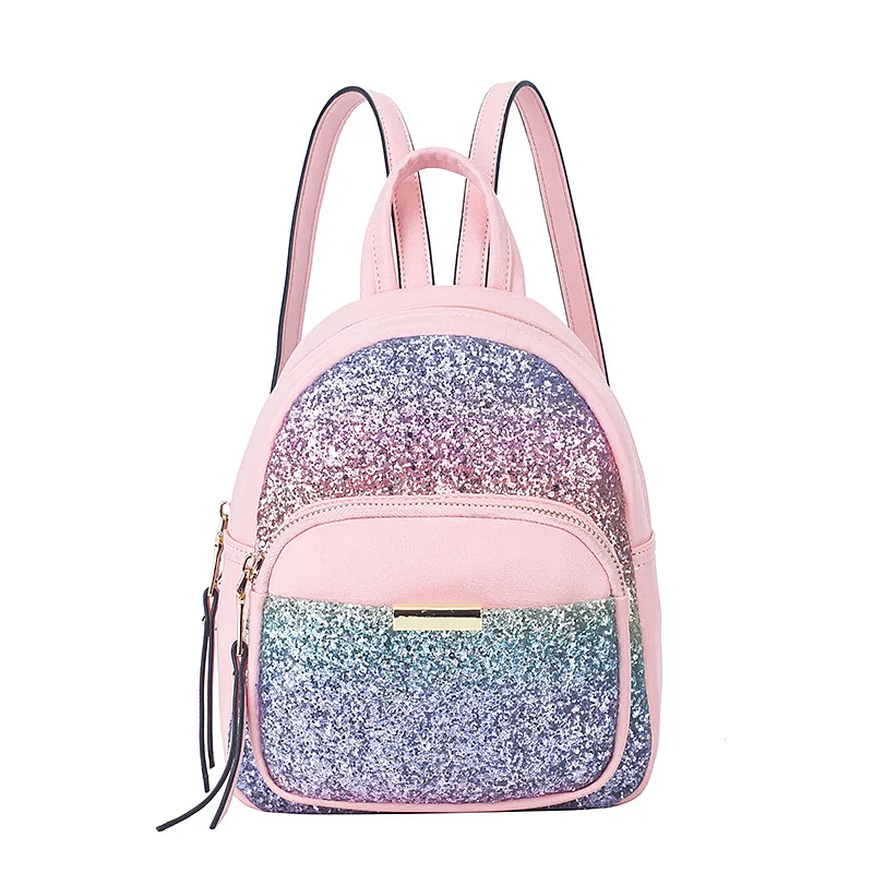 Source Fashion Color Changing Glitter Galaxy PU Mini Leather Backpack For  Women Online Shopping on m.