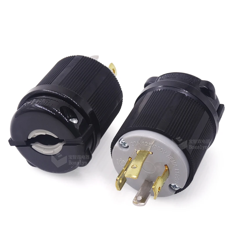30 Amp 125/250V 4-Prong Female Twist Lock Plug - NEMA L14-30R Heavy Duty Power Cord