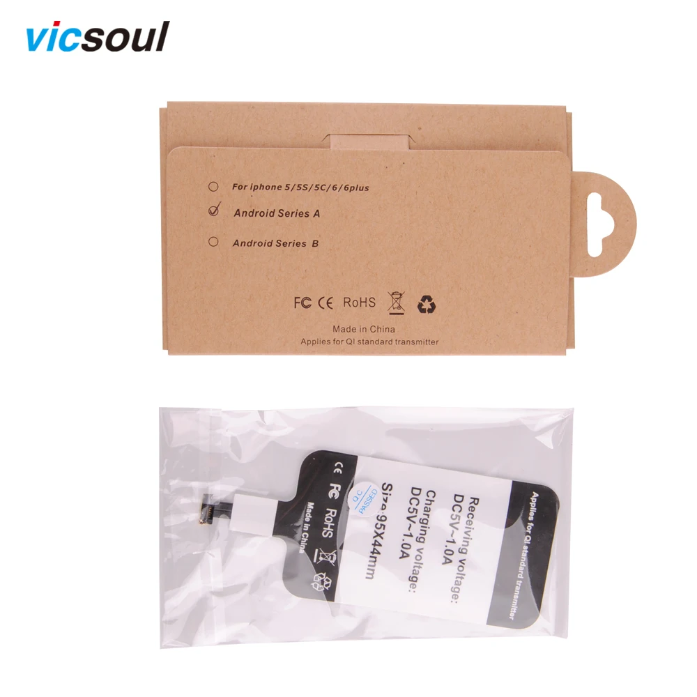 Wireless Charger Receiver Apply to Standard Transmitter for Smartphone Wireless Fast Charging