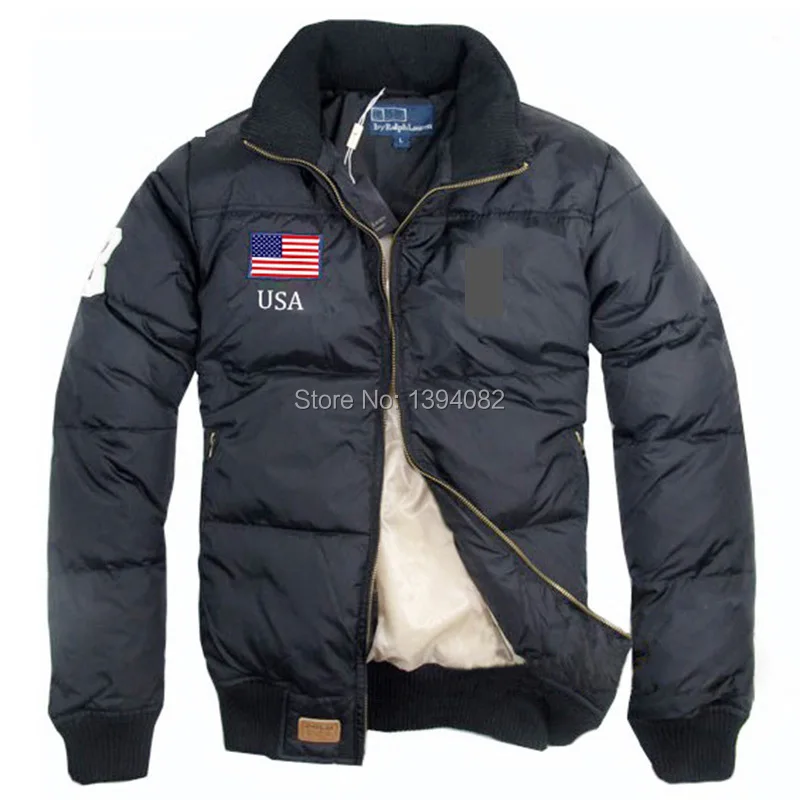 Free Shipping 2014 Winter Warm Men's Polo Down Jacket USA