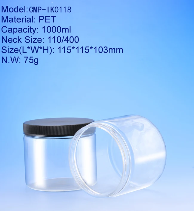 1000ml Cylinder Plastic Pet Jar 1l Clear Pet Container Bottle For Packaging Buy 1000ml Pet Jar 1l Bottle For Packaging 1000ml Clear Plastic Container Product On Alibaba Com