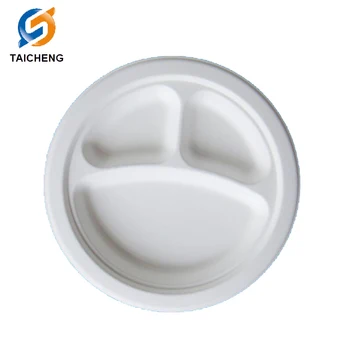 環境にやさしいサトウキビバガス紙皿/カバー付きボックス