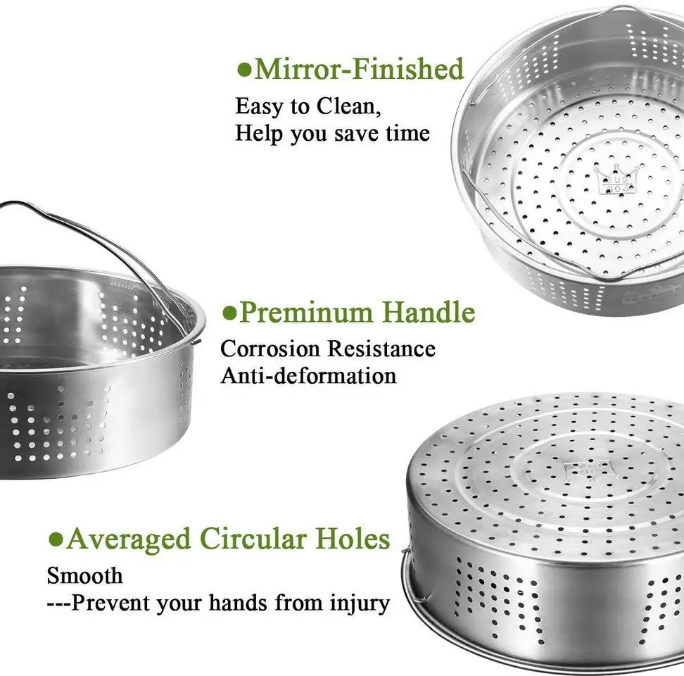 Корзина для пароварки с разделителем подходит для горшка 5 6 8 qt скороварка из нержавеющей стали