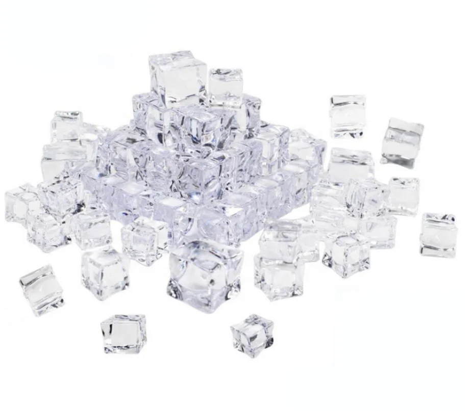 Cubetti Ghiaccio Finti Acrilici - 100 Pezzi Trasparenti - Foto 9