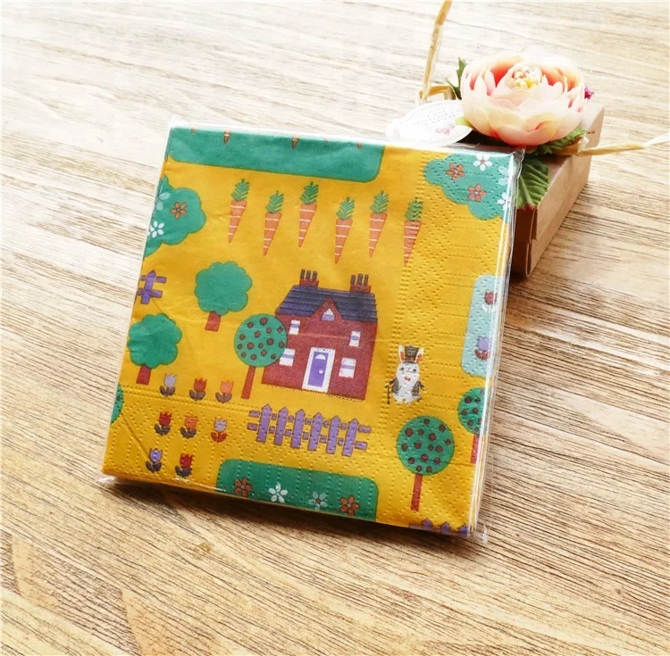 Персонализированные салфетки для вечеринок с цветным логотипом