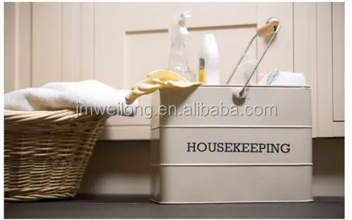 Vintage Housekeeping Cleaning Caddy White