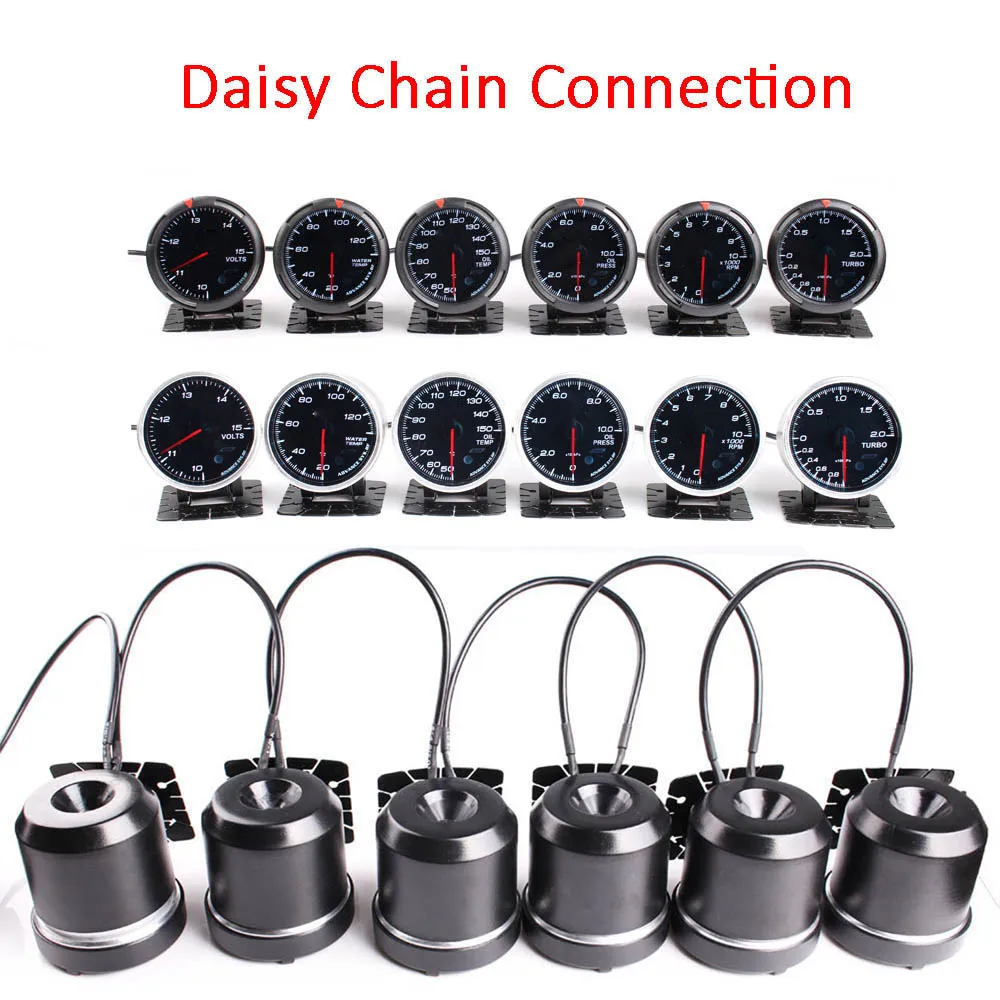 Defi Advance BF System Daisy Chain Auto Gauge Volt Water Temp Oil Temp Oil Press Tachometer RPM Vacuum EGT Turbo AFR Fuel Press