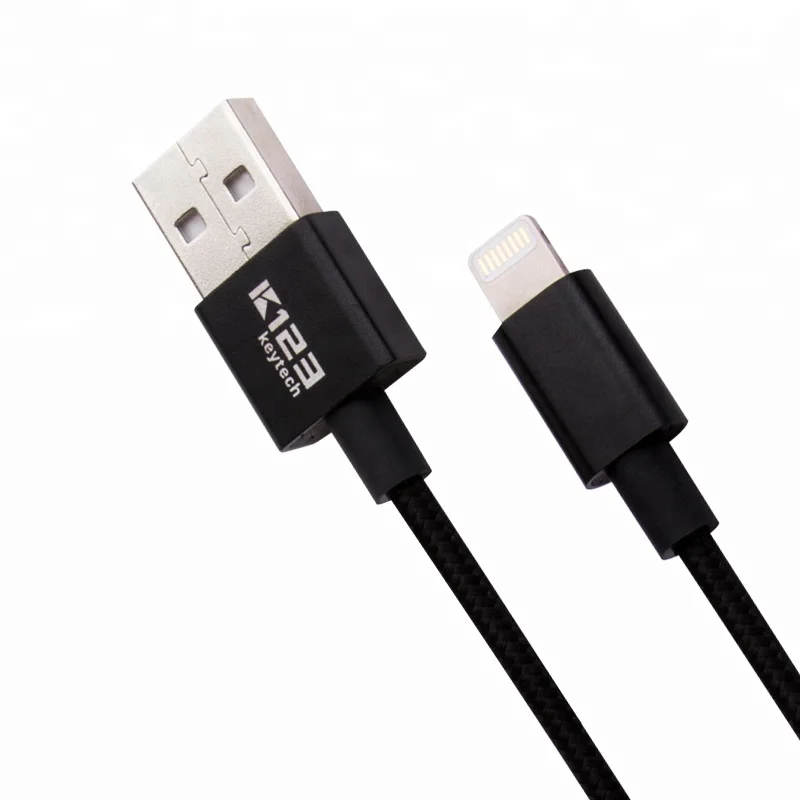 Лучшая продажа MFi 1 м 2.4A нейлоновый Плетеный алюминиевый сплав оболочка для iphone кабель