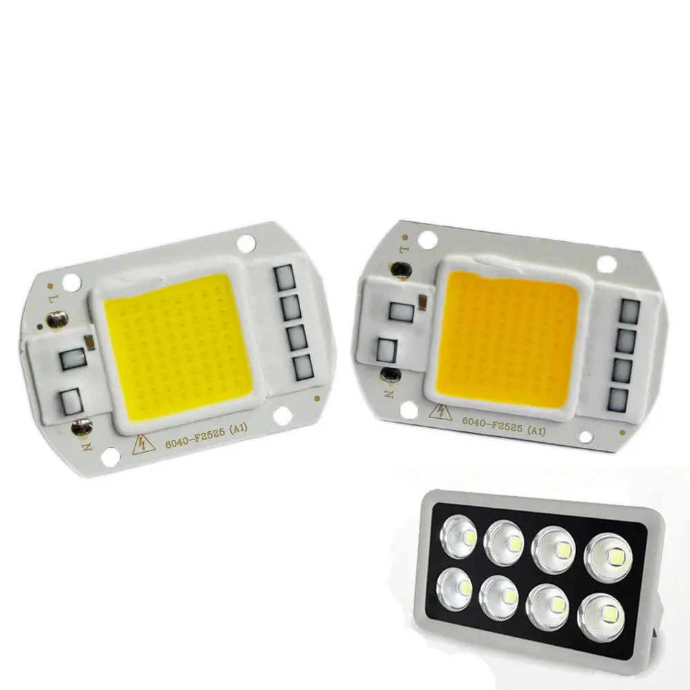 No Need Driver Smart IC 50W COB LED Chip Warm White For Led Flood Light 110V