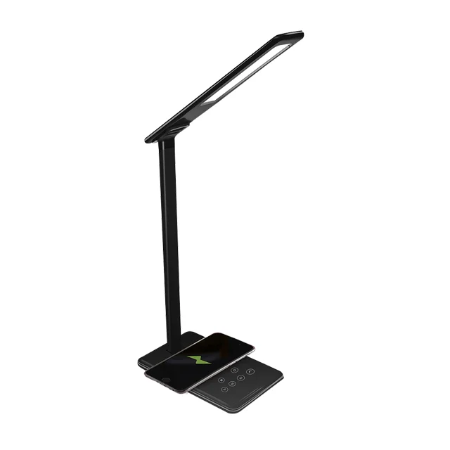 Многофункциональная СВЕТОДИОДНАЯ лампа с регулируемой яркостью, USB, настольная лампа с беспроводным зарядным устройством Qi, настольная лампа