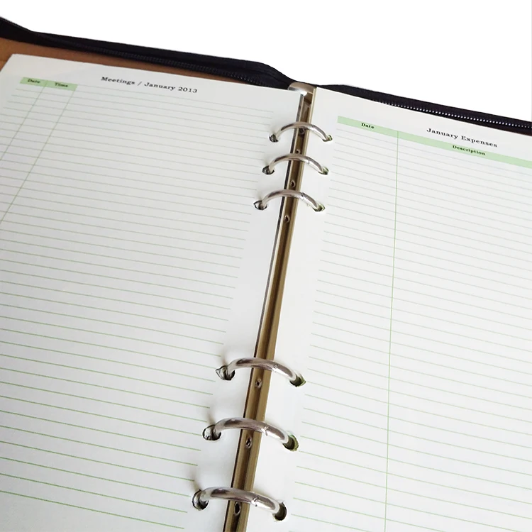 Органайзер-планировщик А4/А5 с кожаным логотипом