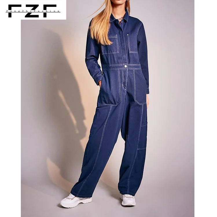 Di Modo Blu Del Denim Dei Jeans Della Tuta Abbigliamento Da Lavoro - Buy  Denim Dei Jeans Della Tuta,Denim Delle Donne Della Tuta,Tuta Da Lavoro  Product on Alibaba.com