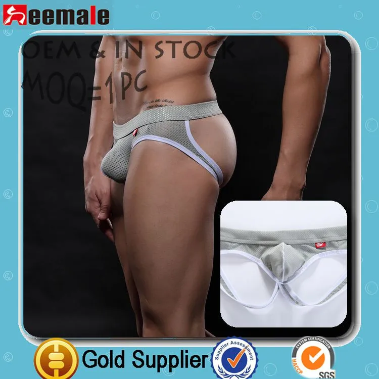 Low MOQ WangJiang Custom Mesh Men Sexy Gay Calzoncillos High Quality