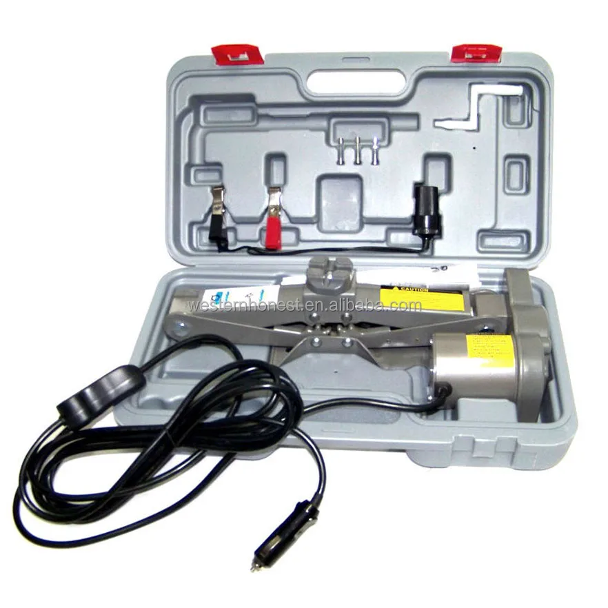 Высококачественный Электрический автомобильный домкрат и L ключ набор 12 В DC 75 Вт Мощный со светодиодным светом 2T LiftingJack