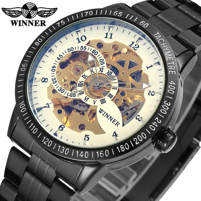 T-winner Automatic Skeleton Steel Men's Watch