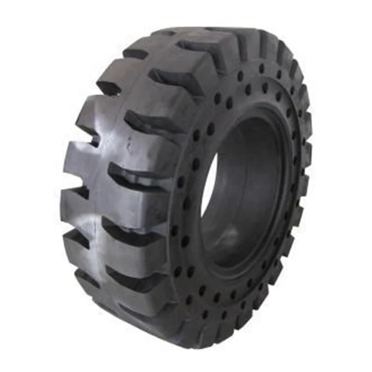 Solid Rubber Tire Forklift Industrial Trailer Skid Steer 10x16.5 12x16 ...