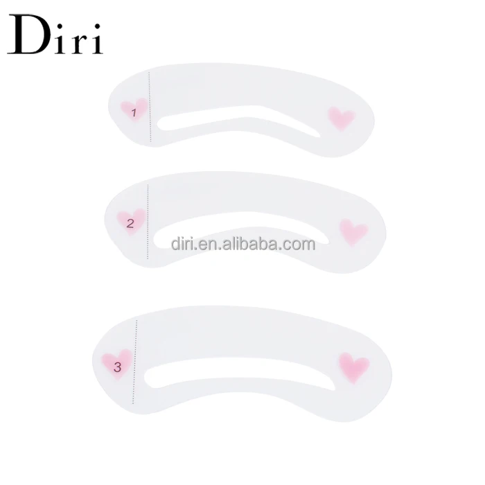 Оптовые макияжные инструменты 3 типа в упаковке шаблон для бровей Трафарет для бровей