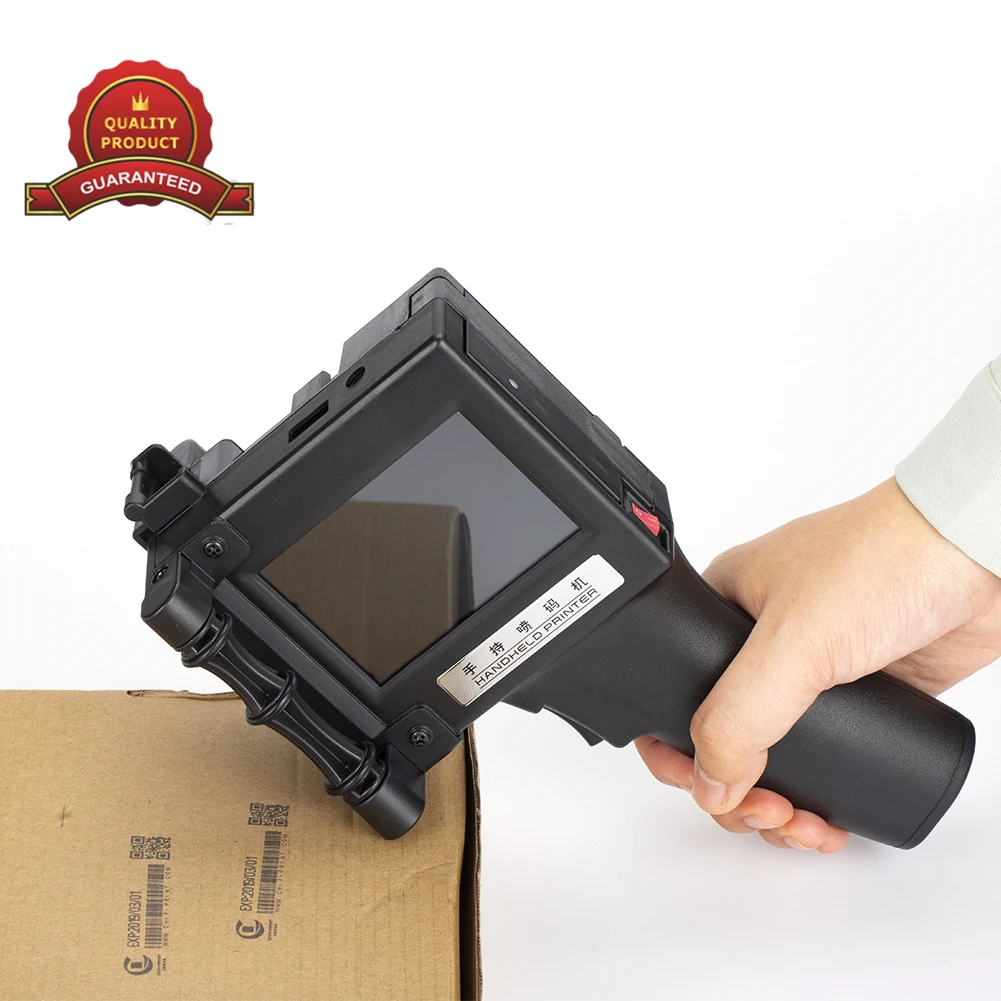 RTS Small Character Batch Automatic Expiry Date Hand  Printer for Plastic Bag Pipe Corrugated Box  White Ink Jet Handjet Printer