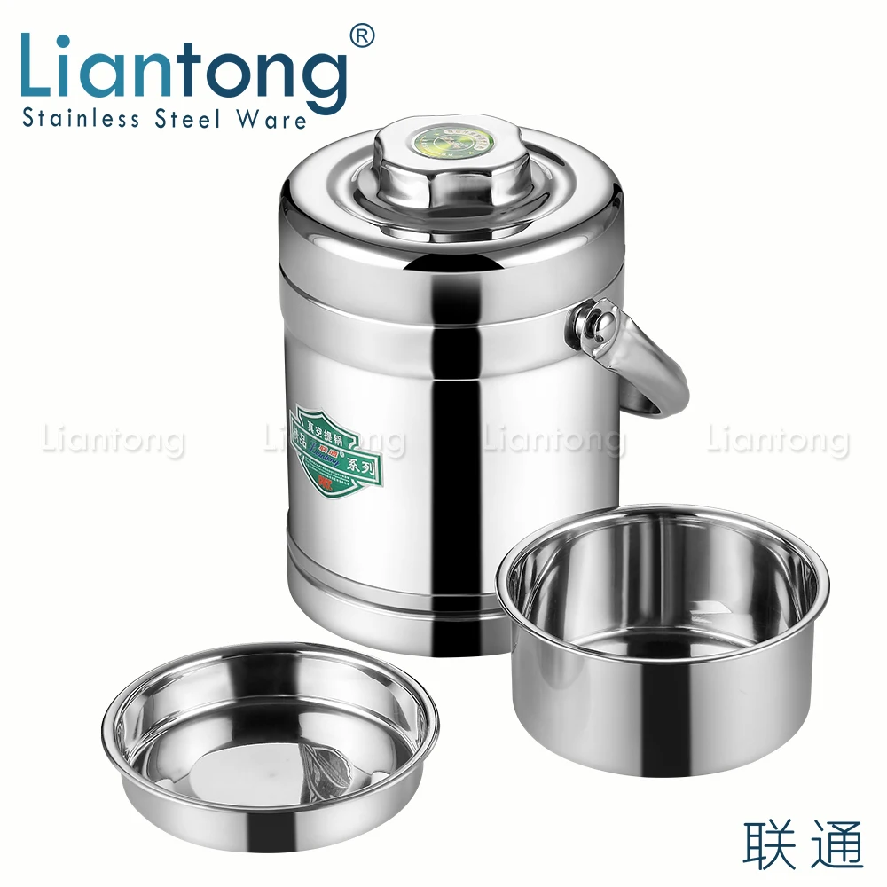Liantong 1.2L 1.4L 1.6L 1.8L 2.0L нержавеющая сталь портативный тепловой изоляцией вакуумной присоской горячая контейнер для еды сохраняющий тепло бенто ланч бокс Перевозчик