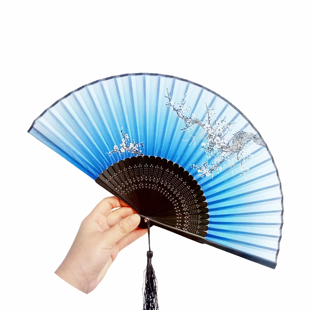 
Японский складной Шелковый ручной вентилятор с индивидуальным принтом 