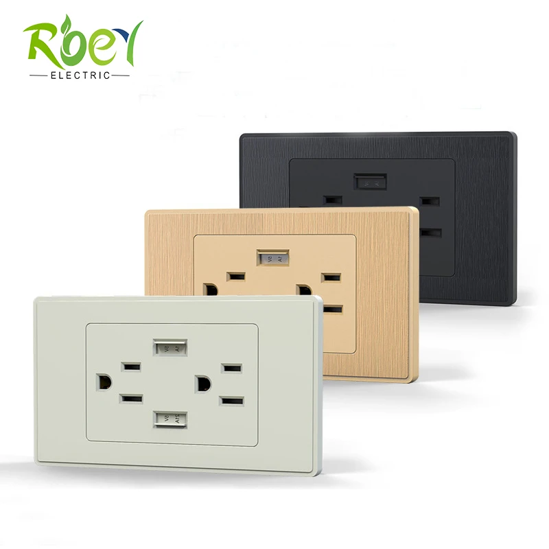 Стандартная электрическая USB-розетка ANSI/настенная розетка USB