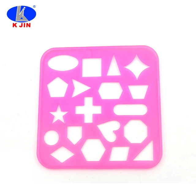 LOW MOQ Factory Custom Colorful Plastic PP Drawing Stencils Template Art Set for Kids DIY Scrapbook Writing Alphabet and Number