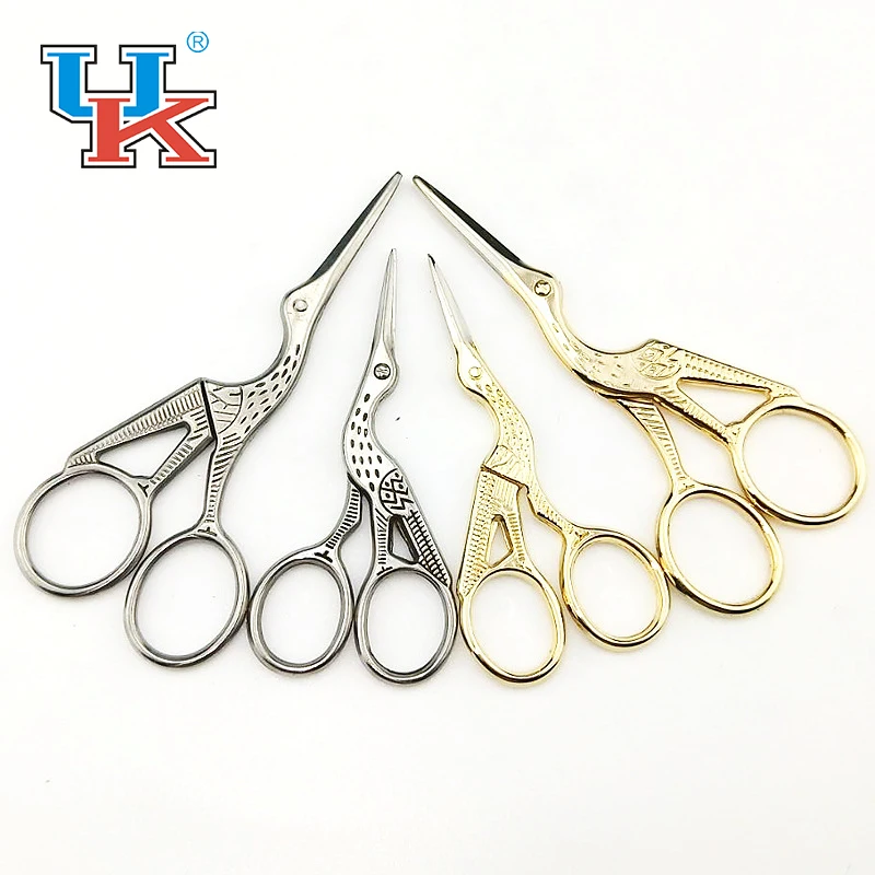 Stork Embroidery Scissors – Stainless Steel, Small 4" – Cross Stitch Sewing Craft – Pakistan Made