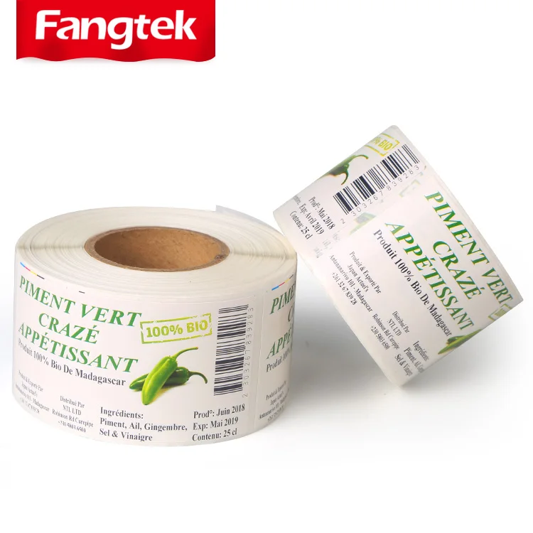 Printing Custom Adhesive logo Pizza Box Labels Stickers for Food Containers or Packaging