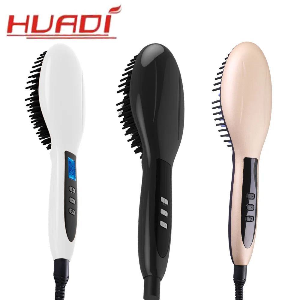 2017 Electric Fast Heat Hair Straightener Brush Ionic Comb As Seen On TV