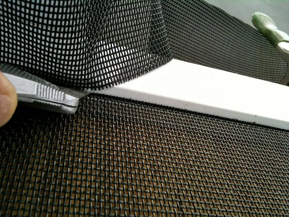 15x11 Mesh Black PVC Coated Polyester Pet Safety Screen Mesh