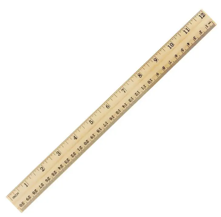 Double Side Wooden Ruler Wood Carpenter Inch Scales & Metric Scales Tools HK