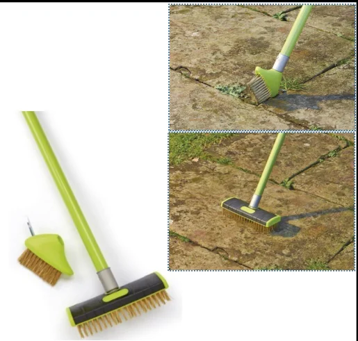 losa eliminaci/ón de malas hierbas Cepillo de alambre para patio herramienta de 2 unidades pavimentaci/ón musgo ideal para terraza
