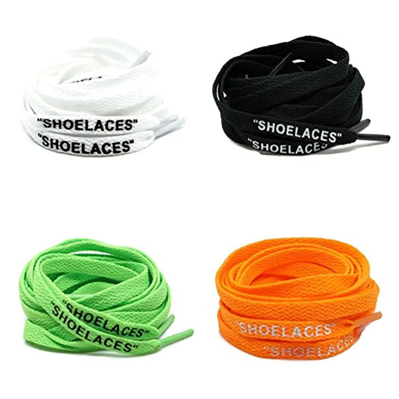 off white flat shoelaces