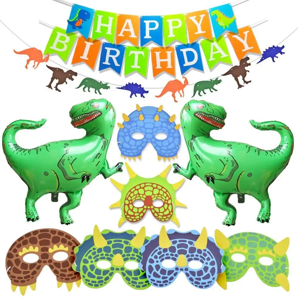 Dinosaur Birthday Party Decorations Dinosaur Balloons Happy Birthday Banner...