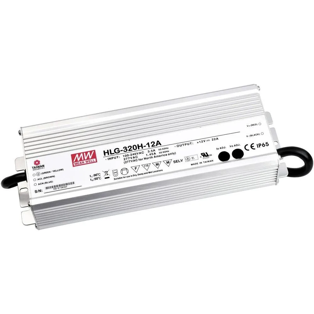 320.16W 24V 13.34A IP65 Rated Wide Input Constant Voltage LED Lighting  Power Supply