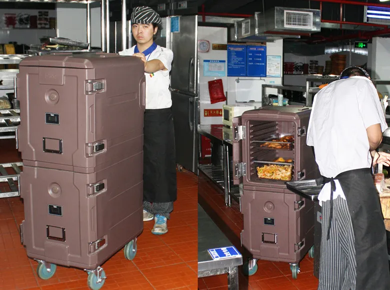 165l Brown Color Insulated Food Transport Box For Hot Or Cold Food