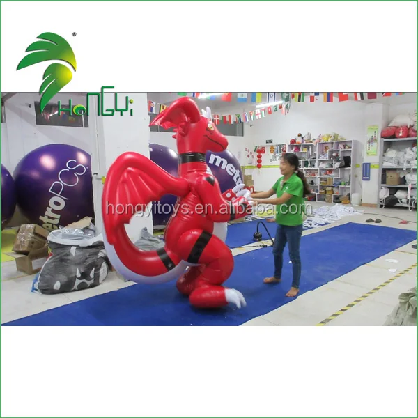 Funny PVC Inflatable Red Dragon Suit , Inflatable Guilmon Costume  for Sale