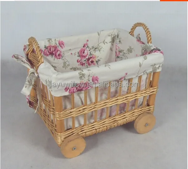 Panier De Rangement En Osier Naturel Chariot De Transport A Roulettes Pour Bebe Fait A La Main Buy Panier De Rangement En Osier Avec Roues Chariot De Transport Pour Bebe Panier En Osier De
