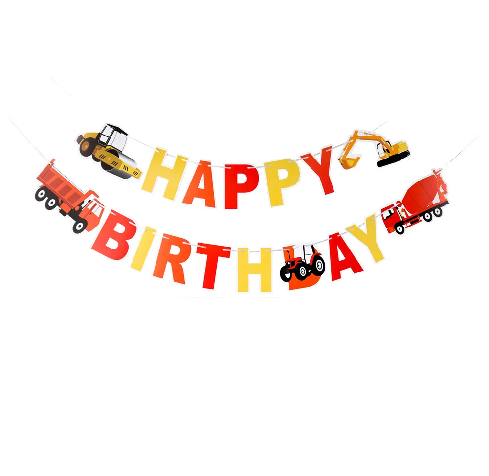 Banniere D Anniversaire A Theme Camion D Ingenierie Avec Pelle Decoration Pour Anniversaire Fournitures De Fete Pour Bebes Enfants En Bas Age Buy Construction A Theme Joyeux Anniversaire Banniere Joyeux Anniversaire Decorations Joyeux Anniversaire