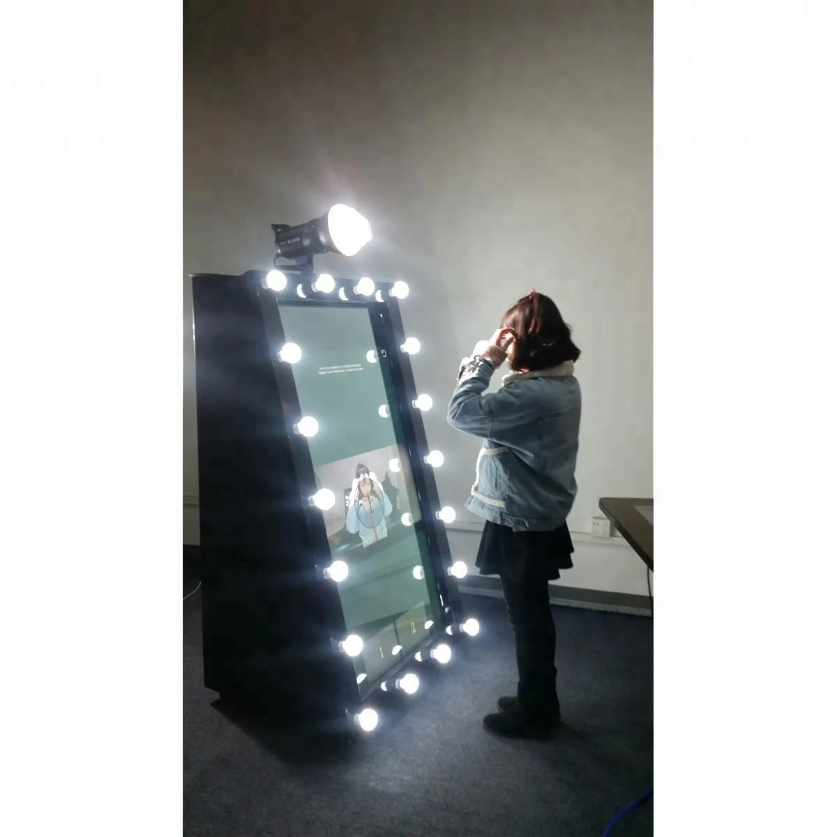 55 дюймов Магия события селфи фото сенсорный экран зеркало Photo Booth