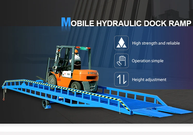 Portable Mobile Truck Loading Ramp Yard Truck Ramp Hydraulic Container ...