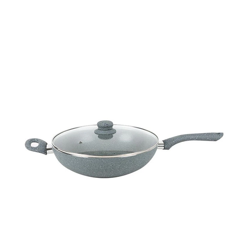 2025 New Aluminum Non Stick Big Wok With Lid