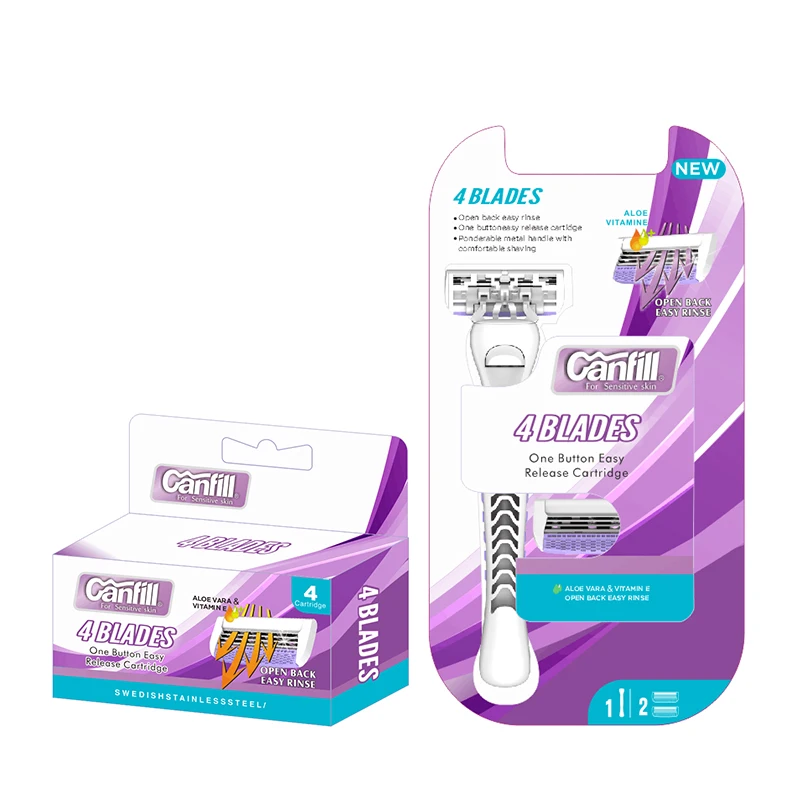 4 Blades Razor Blades With Open Back Disposable Razors Buy 4 Blade