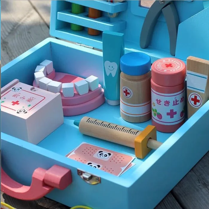 Деревянные игрушки, ролевые игры, Набор доктора, медсестра, инъекция, медицинский комплект, ролевые игры, классические игрушки, имитация доктора, игрушка