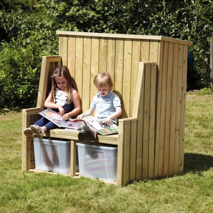 wooden storage chair