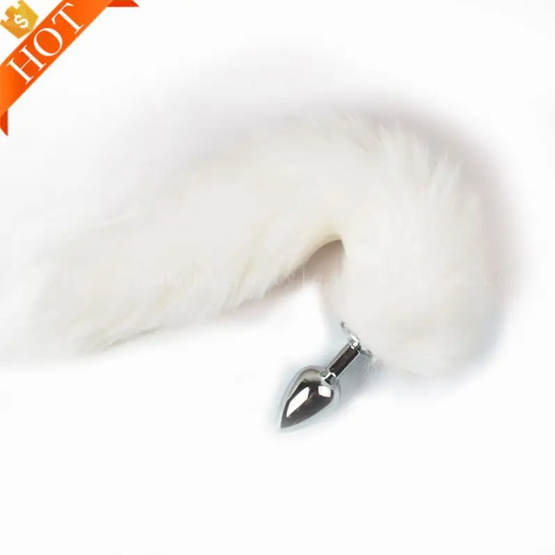 Free Custom Box - Homemade Men Electric Prostate Massager With Cat Fox Horse Tail Anal Butt Plug Plugs